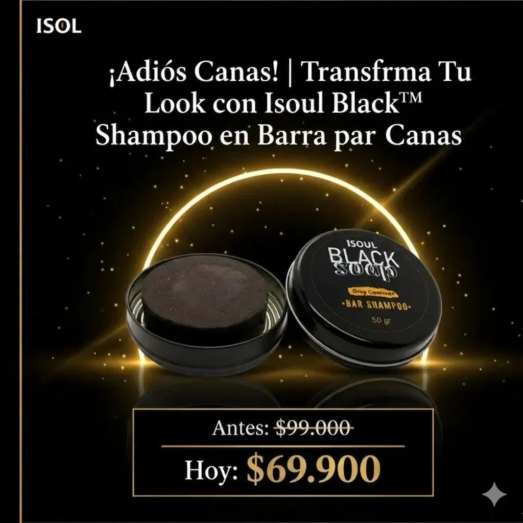 Isoul Black™ | Shampoo en Barra para Canas