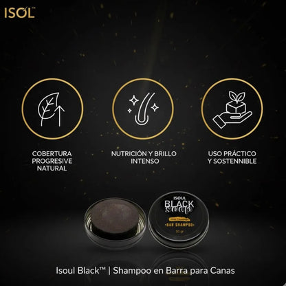 Isoul Black™ | Shampoo en Barra para Canas