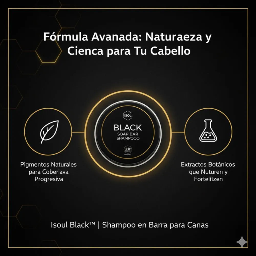 Isoul Black™ | Shampoo en Barra para Canas