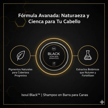 Isoul Black™ | Shampoo en Barra para Canas
