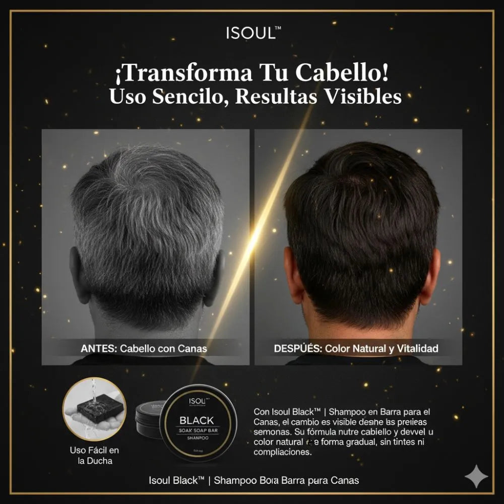 Isoul Black™ | Shampoo en Barra para Canas