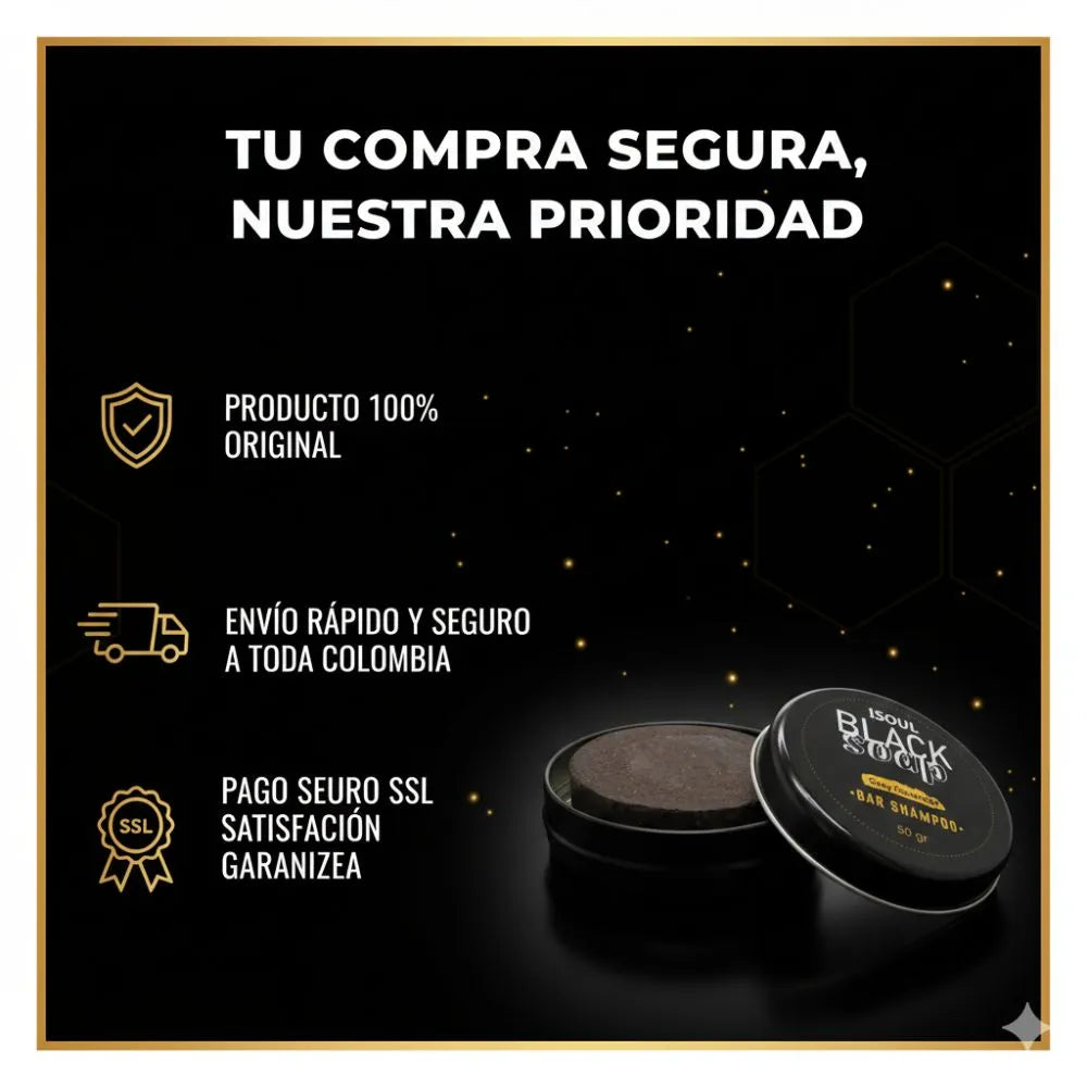 Isoul Black™ | Shampoo en Barra para Canas