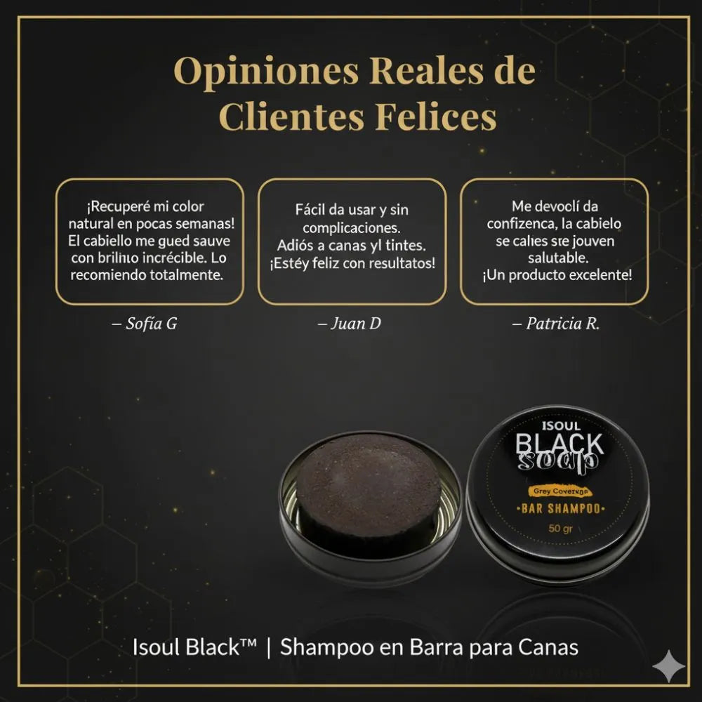 Isoul Black™ | Shampoo en Barra para Canas